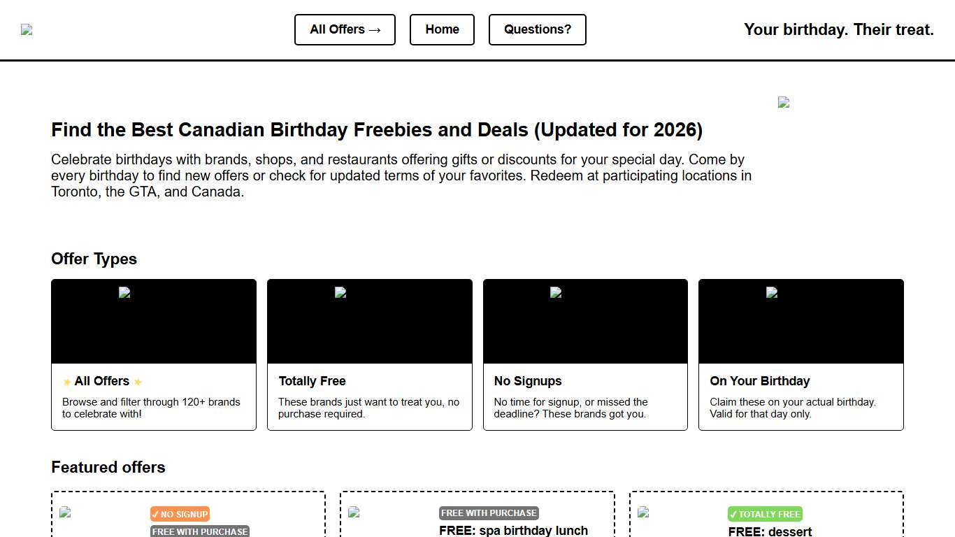Birthday Freebies in Canada (2026) – Free Gifts, Deals & Rewards